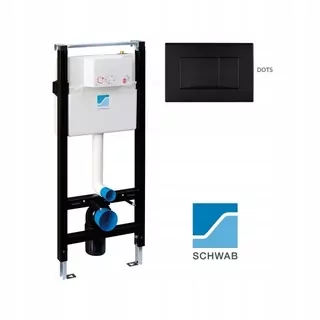 Schwab Basic + Dots Black podomietkový záchodový rám